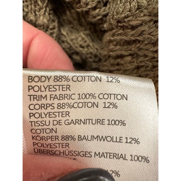 Free People Cropped Cotton-Blend Wrap Sweater with Side Ties Size Medium - Picture 6 of 10